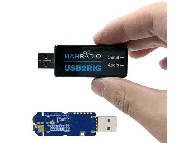USB2RIG USB Audio Adapter Support PTT with VOX Control USB Sound Card Connector Adapter for KENWOOD YAESU ICOM Business Radio
