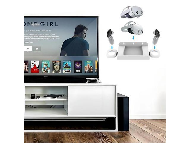 VR Wall Mount Steel Headset & Controllers Stand Holder Desk Space Saving for Quest 3S for Quest 3 Accessories