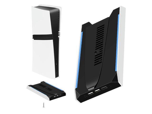 For PS 5 Slim/PS 5 Pro RGB Game Console Base Bracket W/ 3-Speed Cooling Fan Console Host Stand Vertical Holder Game Accessories