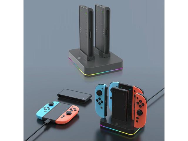 Dock Station for Nintendo for Switch 2 for Joycon Controller with Charging Cord & RGB Light Charger Dock Charger Stand Station