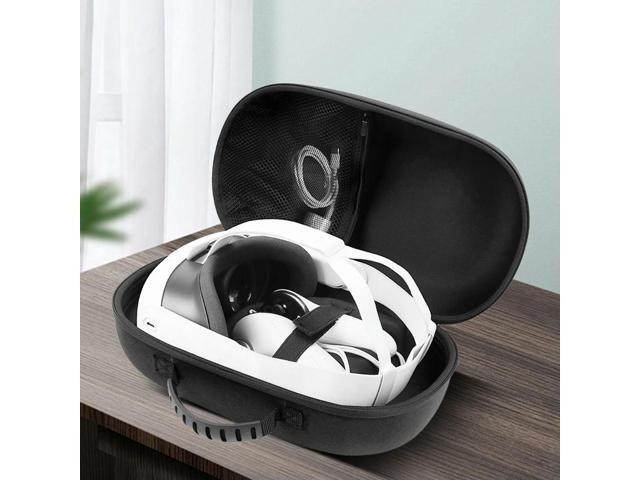 Carrying Case Bag with Lens Cover Shockproof Portable Bag Mesh Pocket Bag for Quest 3 VR Headset Game Controller
