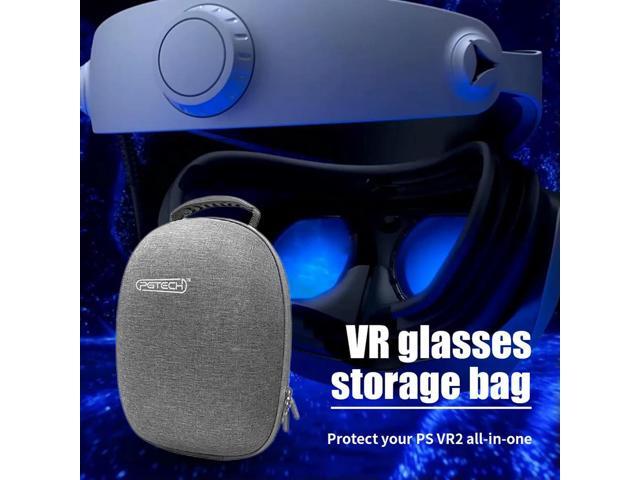 Eyeglass Organizer Bag with Lens Protection Cover PS VR2 Bag Shock Absorption Double Zipper for PS VR2 Eyeglass