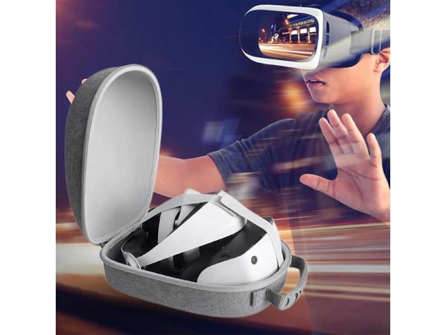 Eyeglass Organizer Bag with Lens Protection Cover PS VR2 Bag Shock Absorption Double Zipper for PS VR2 Eyeglass