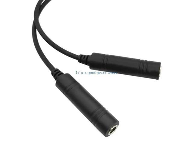 Aviation Headset Adapter Cable Converts Double Plugs to U174/U Helicopter Connector 7.1mm Tactical Earmuff Interfaces