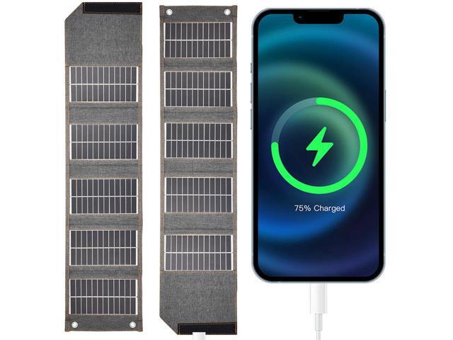 USB Portable Charger High Conversion Efficiency 10W 5V Foldable Solar Panel Portable Solar Charger 5-Fold for Cell Phone