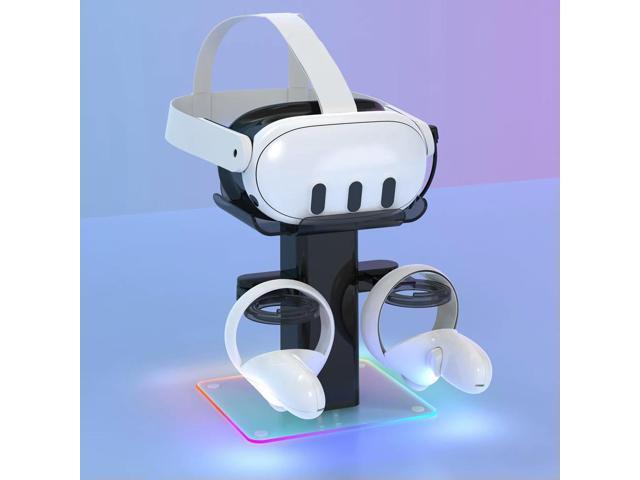 RGB VR Charging Station Headset Display Stand and Controller Mount VR Display Stand for Quest 3/3S VR Headset & Controllers