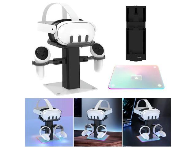 RGB VR Charging Station Headset Display Stand and Controller Mount VR Display Stand for Quest 3/3S VR Headset & Controllers
