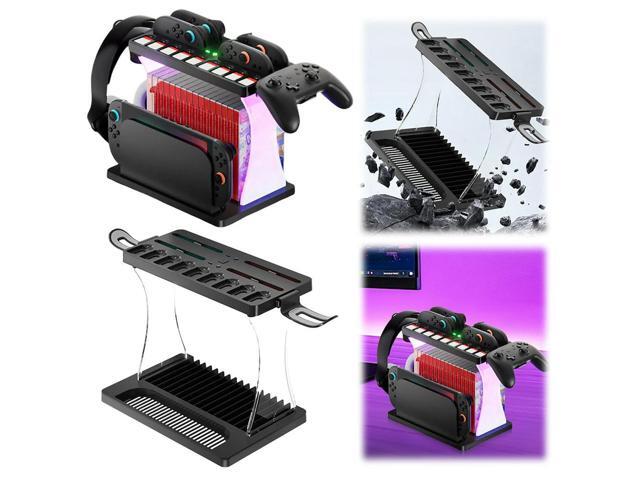 Game Rack Multifunctional Organizer Rack Charging Stand Station for Nintendo Switch2 Game Holder Game Disk Rack