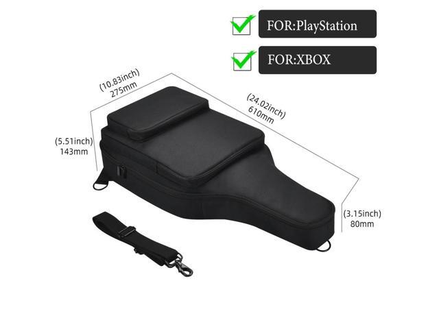 Shoulder Bag Backpack Shockproof Guitar Bag Anti-Scratch Guitar Case with Accessory Pockets for PDP RiffGuitar Controller