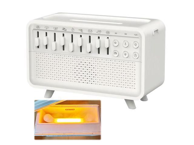 LED White Noise Speaker Timer Portable BT Speaker Waterless Auto-Off Aroma Diffuser Night Light for Bedroom Living Room Bedside