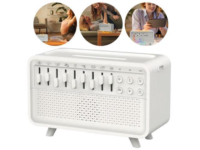 LED White Noise Speaker Timer Portable BT Speaker Waterless Auto-Off Aroma Diffuser Night Light for Bedroom Living Room Bedside