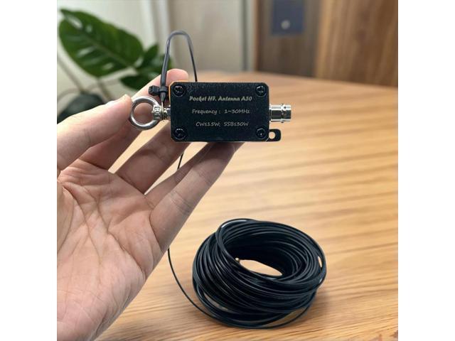 1-30MHz Pocket HF Antenna Shortwave Antenna Inverted V Horizontal Balun Long Line Wideband End-fed Antenna w Bag