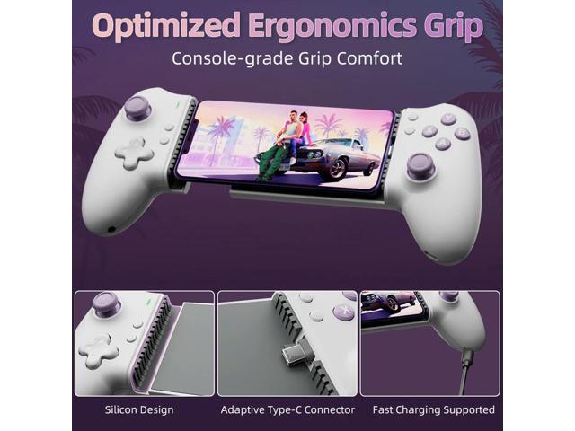 Type C Mobile Phone Stretching Game Controller Turbo/Vibration/Macro Function Hall Mechanical Controller for Android 15