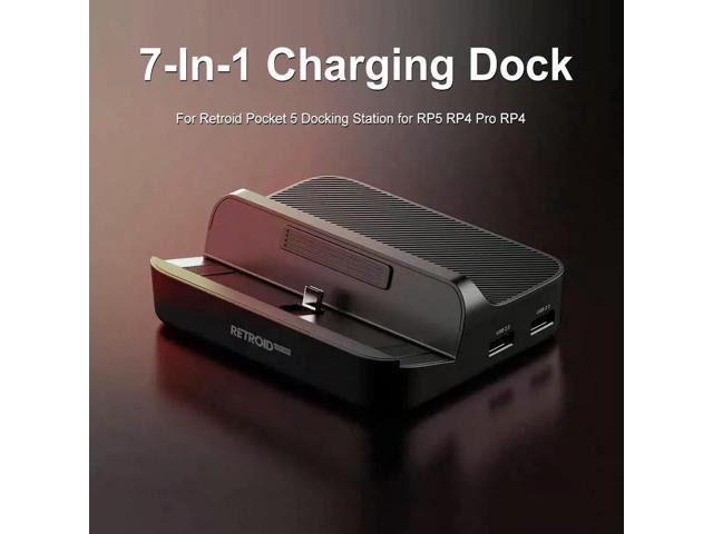 7-In-1 Charging Dock for Retroid Pocket 5 Docking Station 3*USB3.0 2*USB2.0 Charging Station Mini Game Console Dock Accessories