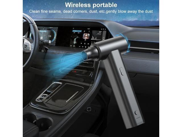 Compressed Air Duster 120000PRM Mini Blower Turbo Fan USB Rechargeable 2 in 1 Air Blower & Vacuum Cleaner Keyboard Cleaning Kit