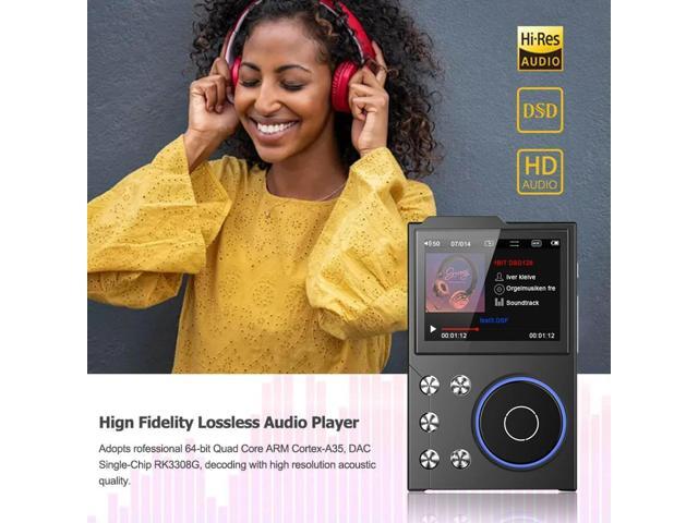 HiFi MP3 Player Lossless DSD Audio Music Player Bluetooth-Compatible 5.3 HiFi Lossless Audio Player Support Up To 256GB