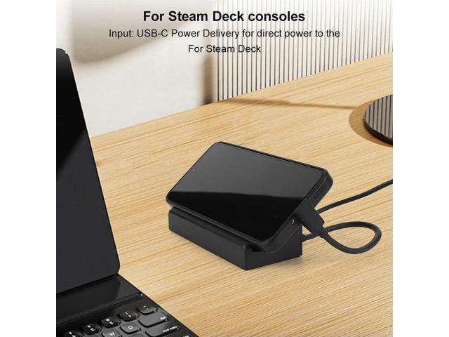 For Steam Deck Charging Base with US Power Supply Expansion Dock Base 4K60Hz Dock Base Bracket Handheld Game Console Accessories