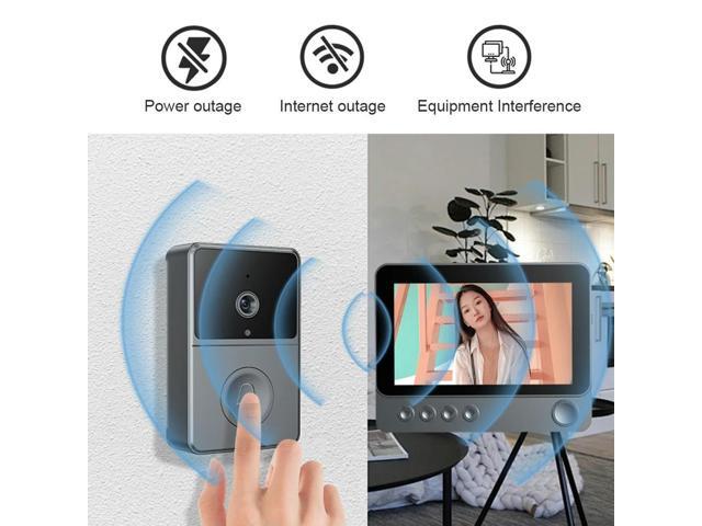 2.4G Wireless Video Intercom Doorbell 4.3 Inch IPS Screen Video Monitoring Doorbell Two Way Voice Night Vision Doorbell