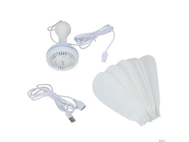 USB Ceiling Fan 5V Air Cooling Fan 6 Detachable Leaves Portable Hanging