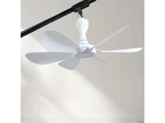 USB Ceiling Fan 5V Air Cooling Fan 6 Detachable Leaves Portable Hanging