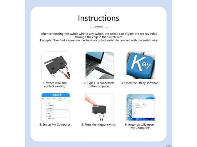 USB C Cable 78.7in for Switching Between Keyboard Mouse Controller Adapter Cord