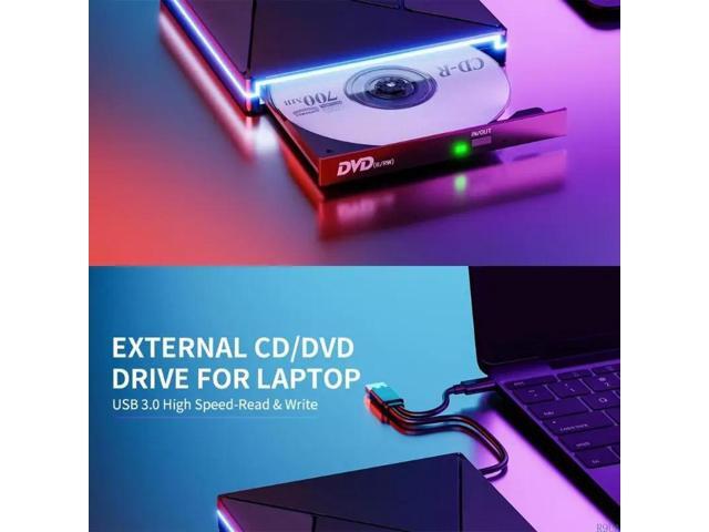External Disc Drive Reader USB3.0 Type C Disc Player Burning Reading Device