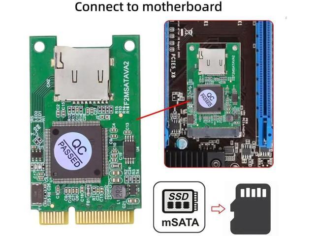 JoniSerl MSATA 30x50mm to Micro SD T-Flash TF Card Reader Adapter Converter Embedded for Industrial Mobile SSD