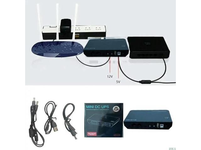 Mini UPS Continuous Power Backup Adapter for Cameras, Routers Prevents Data Loss