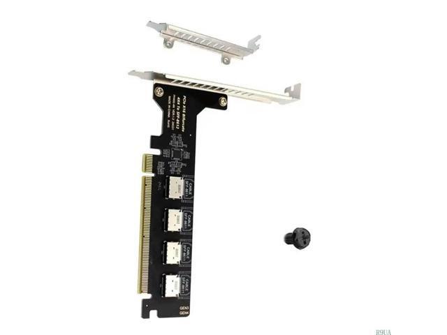 PCIExpress 16x X4X4X4X4 Split Adapter Support Oculink SFF 8612 SFF 8611 For Stable Multipe Disks Simultaneously