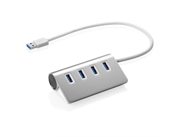 Aluminum 4 Port USB 3.0 Hub 5Gbps High Super Speed Adapter Cable For PC Laptop