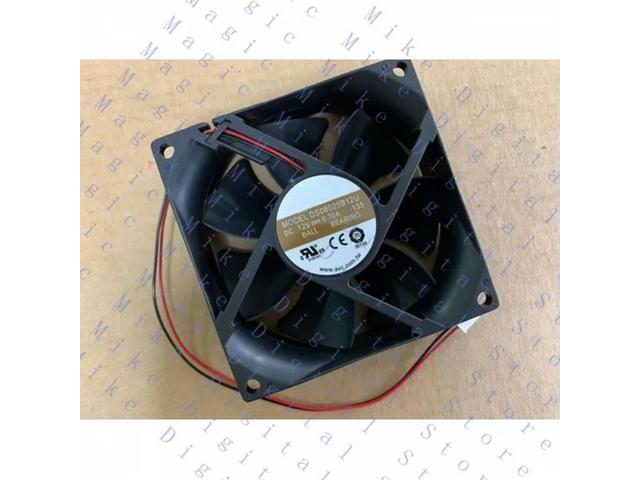 1pcs 2 wire dual ball bearing cooling fan DS08025B12U 8CM 8025 12V 0.70A
