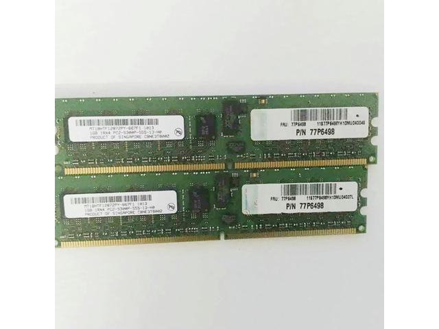 Server Memory 77P6498 4521 P6 520 550 2GB(2x1GB) DDR2 667 RAM Works ly Fast Ship