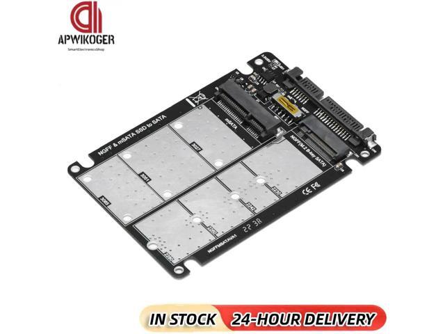 2 in 1 Combo M.2 NGFF B-key & MSATA SSD To SATA 3.0 Adapter Converter Card Adapter Converter Case Enclosure for Desktop Laptop