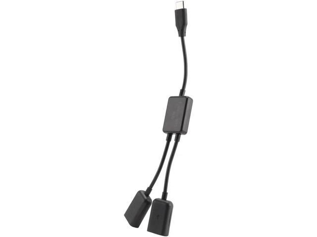 2X Type C OTG USB Male To Dual 2.0 Female OTG Charge 2 Port HUB Cable Y Splitter