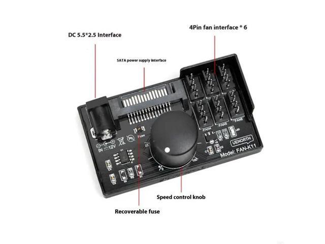PWM Fan Speed Controller Power Fan Governor NAS Server Fan Speed Regulator PWM Fan Control For Water Cooling