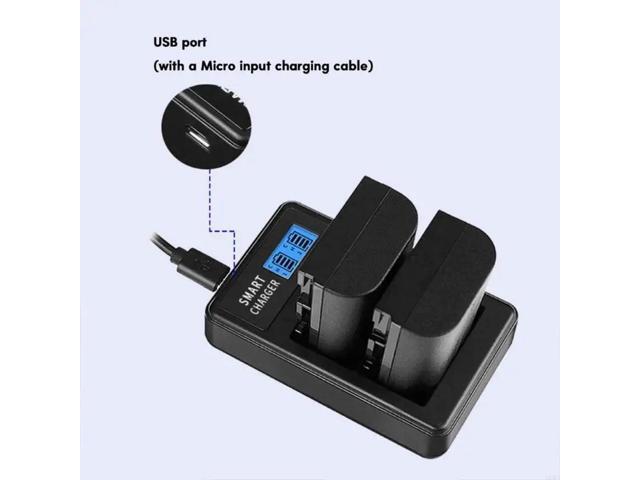 Rapid LP-E17 Dual Channel LCD USB for EOS T6i 750D 800D 200D Camera Stay Powered for Travel