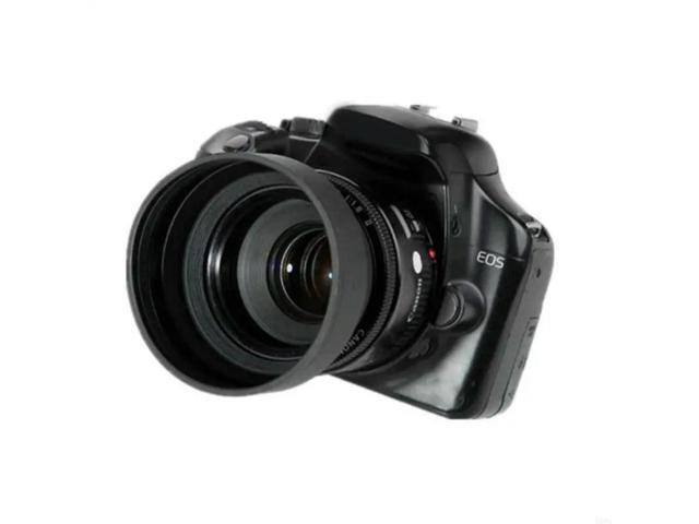49mm Rubber Cameras Lens Hood Set of 2pcs Camera Sun Shade Reduce Improve Photography and Videos