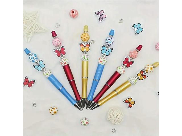 Beadable Pens Bulk With Colorful Silicone Beads For DIY Pen Making Kit For Women Kids Students Office School