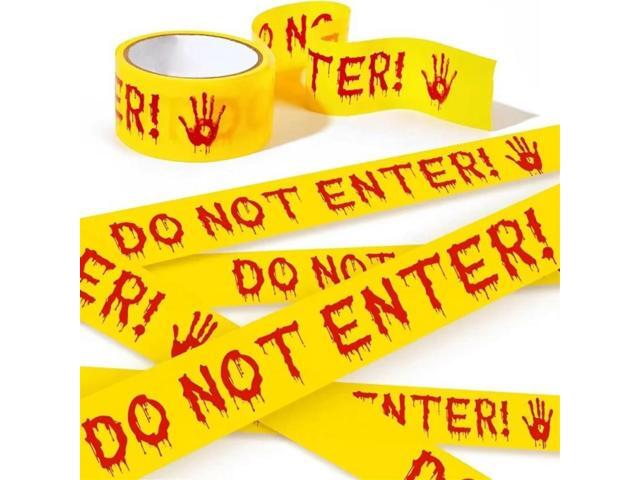 Halloween Decorations Caution Tape,Do Not Enter Scary Caution Tape Roll Outdoor Spooky DIY Decorative Accessory 1Pcs