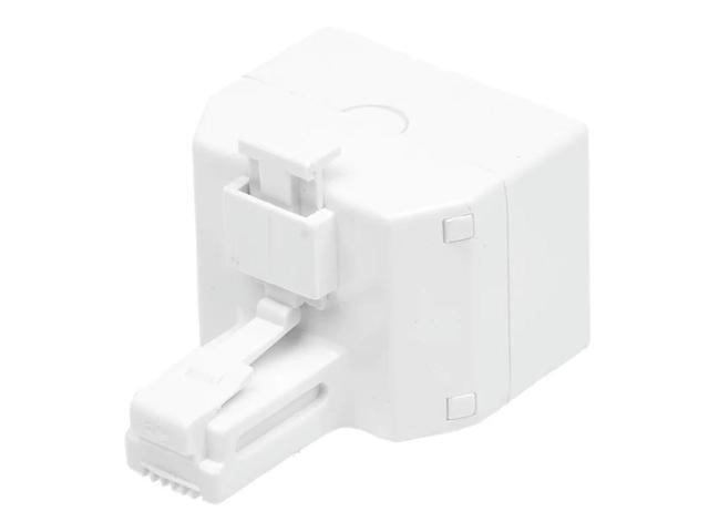4X 2-Way 6P4C RJ11 Modular Phone Telephone Wall Adapter And Splitter For Landline Telephone