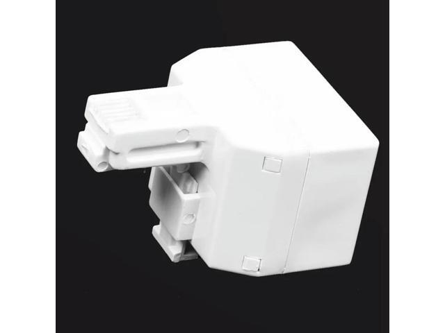 4X 2-Way 6P4C RJ11 Modular Phone Telephone Wall Adapter And Splitter For Landline Telephone