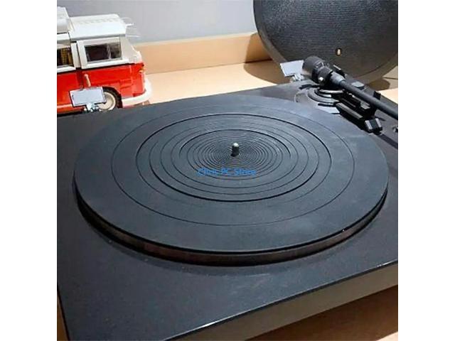Turntable Platter Mat Silicone for LP Anti-slip Pad Universal for Audio Turntable Platter (about 12 Inch Diameter)