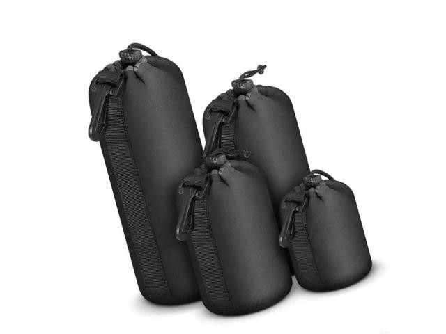 4Pcs Waterproof Camera Case Drawstring Bag Vintage DSLR Camera Bag Soft Lens Case Gadget for Traveling Camera Bag