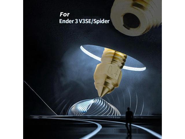5PCS 3D Printer Brass Nozzle For Ender-7/Spider/Ender3v3 SE High Speed High Hardness 0.4Mm Brass Nozzle
