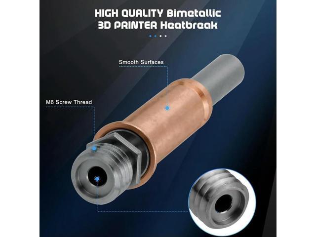 For Kobra 3 Bimaterial Heatbreak Throat,High Temperature Resistant Long Hose,3D Printer Assembled Extruder Hotend Throat