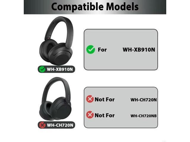1 Pair Soft Breathable Earpads for WH-XB910 XB910N Headphones Replacement Earphone Cushion with Cooling Gel Feature