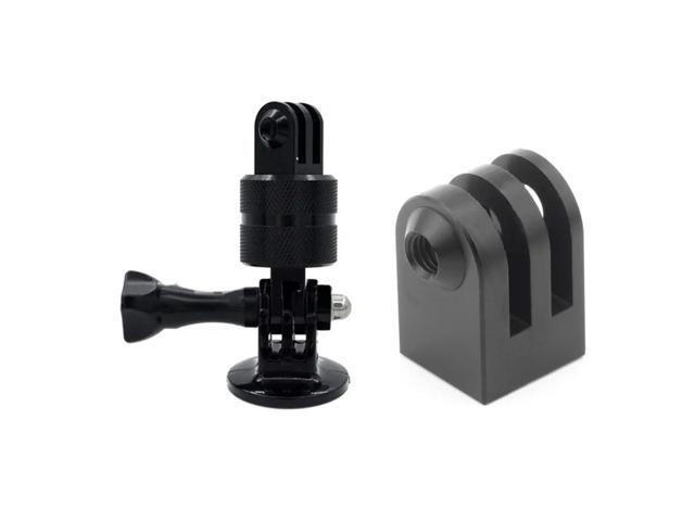 360 Degree Rotating Swivel Pivot Arm Adapter For Gopro Hero 3 3+ 4 Camera Black & Cnc Aluminum Alloy Mini Tripod Mount