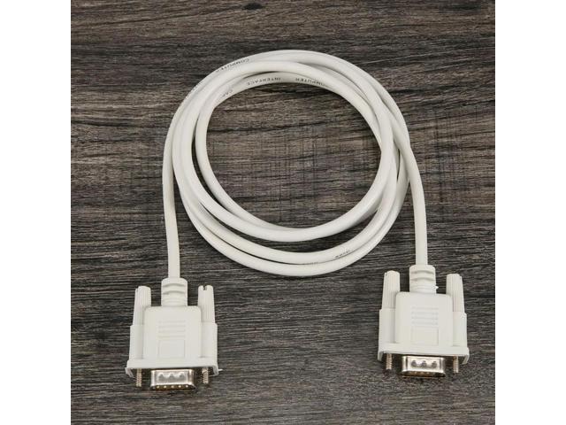 VGA DB15 Male To RS232 DB9 Pin Male Adapter Cable / Video Graphic Extension Cable (White, 1.4M)