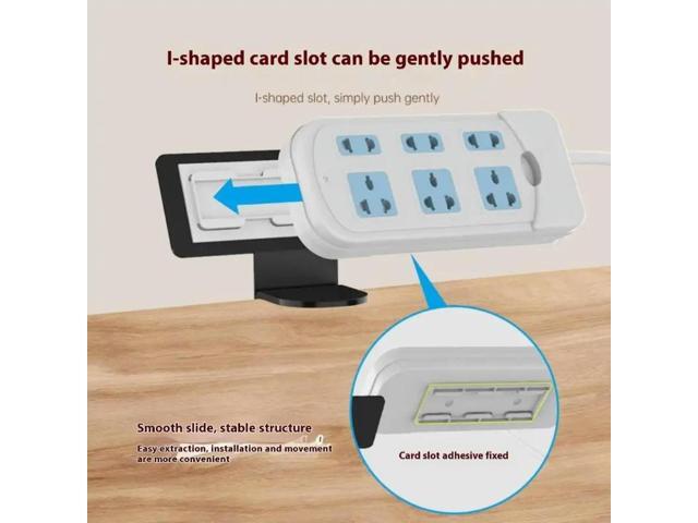 Mount with Adjustable Desk Clamp Secure Under Desk Solution for 0.39-1.96inch Tabletops Black