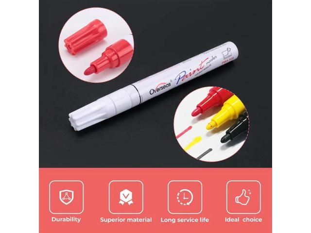 Paint Marker Pens - 5 Colors Permanent Oil Based Paint Markers, Medium Tip, Quick Dry And Waterproof Marker